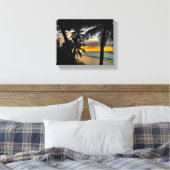Canvas Zonsondergang Afdruk (Insitu (Slaapkamer))
