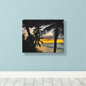 Canvas Zonsondergang Afdruk (Insitu (Houten vloer))
