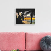 Canvas Zonsondergang Afdruk (Insitu (Woonkamer))