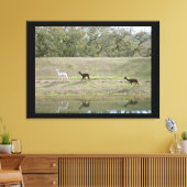 Canvasafdruk - Alpacas op de Hill Canvas Afdruk (Insitu (Woonkamer))