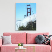 Canvasafdruk - Fog over de Golden Gate Bridge Canvas Afdruk (Insitu (Woonkamer))