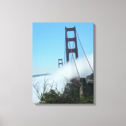 Canvasafdruk - Fog over de Golden Gate Bridge Canvas Afdruk (Voorkant)