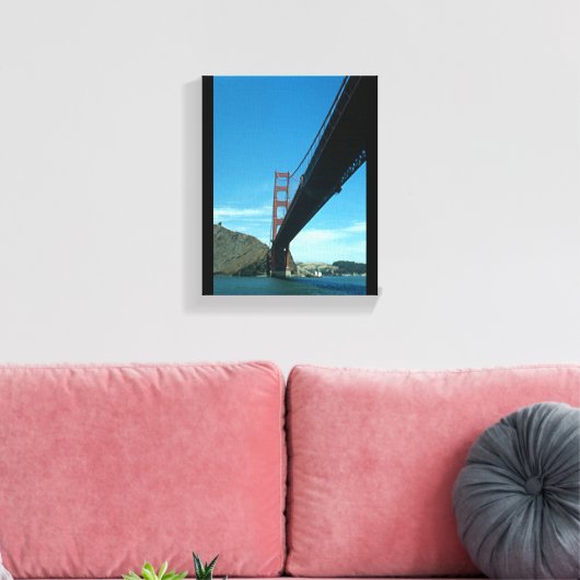 Canvasafdruk - Golden Gate Bridge Canvas Afdruk (Insitu (Woonkamer))