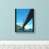 Canvasafdruk - Golden Gate Bridge Canvas Afdruk (Insitu (Houten vloer))