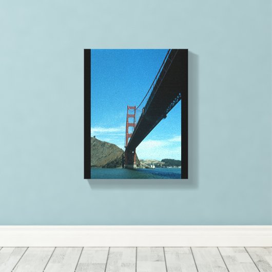 Canvasafdruk - Golden Gate Bridge Canvas Afdruk (Insitu (Houten vloer))