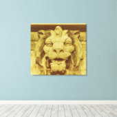 Canvasafdruk - Lion's Head Canvas Afdruk (Insitu (Houten vloer))