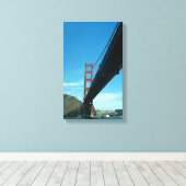Canvasafdruk - onder de Golden Gate Bridge Canvas Afdruk (Insitu (Houten vloer))