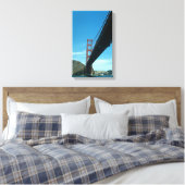 Canvasafdruk - onder de Golden Gate Bridge Canvas Afdruk (Insitu (Slaapkamer))