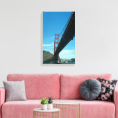 Canvasafdruk - onder de Golden Gate Bridge Canvas Afdruk (Insitu (Woonkamer))
