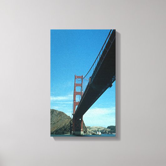 Canvasafdruk - onder de Golden Gate Bridge Canvas Afdruk (Voorkant)