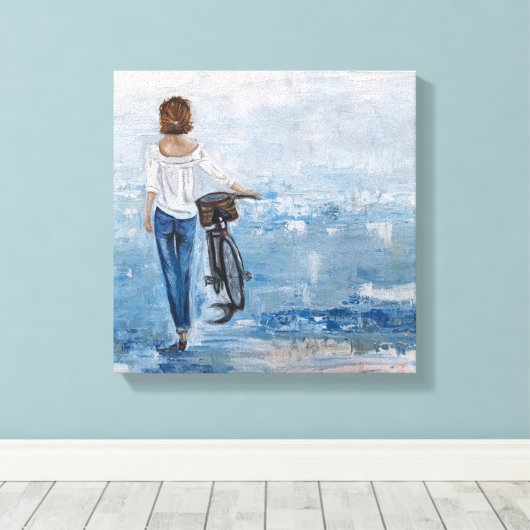 Canvasafdruk van oorspronkelijke olie op canvas (Insitu (Houten vloer))