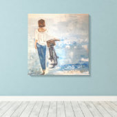 Canvasafdruk van oorspronkelijke olie op canvas (Insitu (Houten vloer))