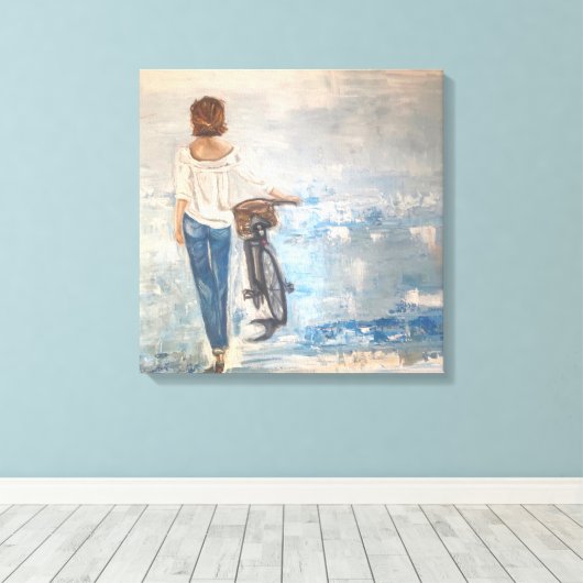 Canvasafdruk van oorspronkelijke olie op canvas (Insitu (Houten vloer))