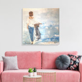 Canvasafdruk van oorspronkelijke olie op canvas (Insitu (Woonkamer))