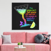 CANVASAFDRUKKEN - GLAS HALF VOL COCKTAILKUNST CANVAS AFDRUK (Insitu (Woonkamer))