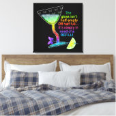 CANVASAFDRUKKEN - GLAS HALF VOL COCKTAILKUNST CANVAS AFDRUK (Insitu (Slaapkamer))