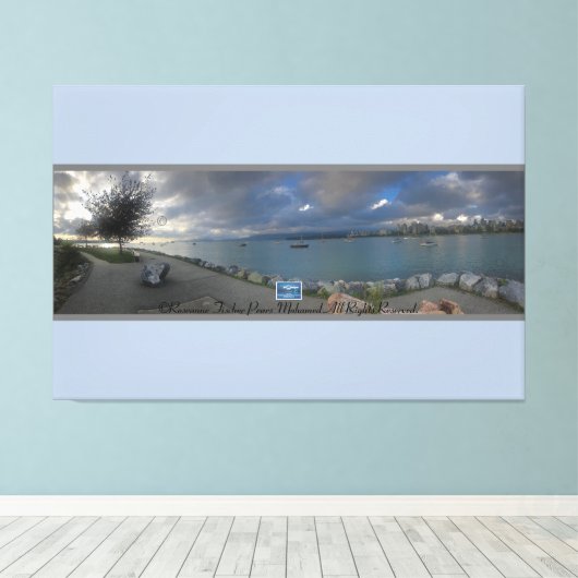 CanvasBabyBlue(Water Front 24)RFPMDesigns©️2019/24 Canvas Afdruk (Insitu (Houten vloer))
