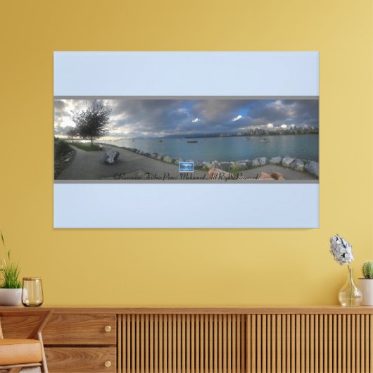 CanvasBabyBlue(Water Front 24)RFPMDesigns©️2019/24 Canvas Afdruk (Insitu (Woonkamer))