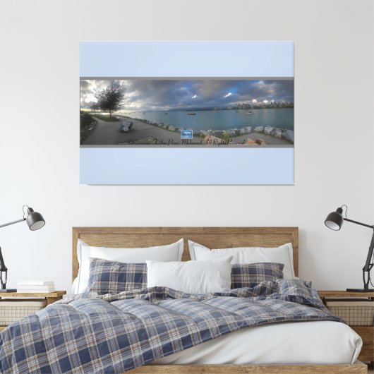 CanvasBabyBlue(Water Front 24)RFPMDesigns©️2019/24 Canvas Afdruk (Insitu (Slaapkamer))