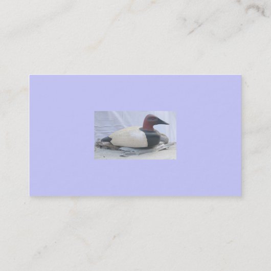 Canvasback Decoy #1 Visitekaartjes (Achterkant)