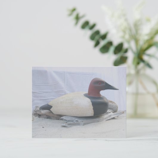 Canvasback Duck Decoy-Briefkaart Briefkaart (Staand voorkant)