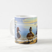 Canvasback Ducks Coffee Mok Wrap Design (Voorkant links)