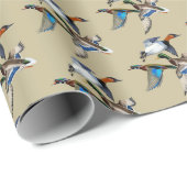 Canvasback-, Wilde Eend- en Boswatervogels in Vluc Cadeaupapier (Rol Hoek)