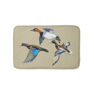 Canvasback-, Wilde Eend- en Carolina-eenden vliege Badmat