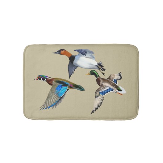 Canvasback-, Wilde Eend- en Carolina-eenden vliege Badmat (Voorkant)