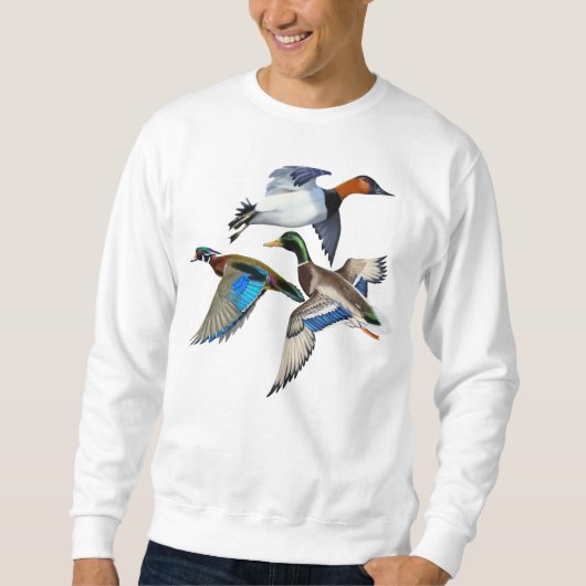 Canvasback-, Wilde Eend- en Carolina-eenden vliege Trui (Voorkant)