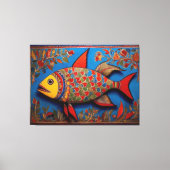 CanvasFish: Madhubani kunst meesterwerken Canvas Afdruk (Voorkant)
