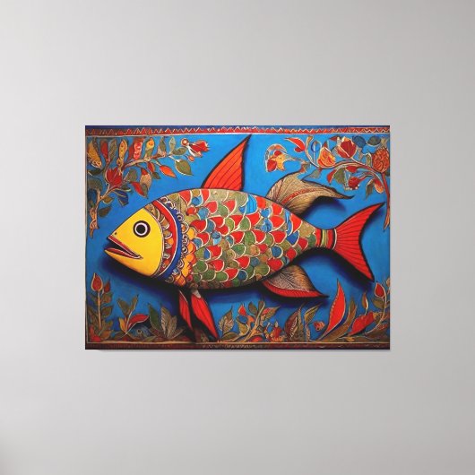 CanvasFish: Madhubani kunst meesterwerken Canvas Afdruk (Voorkant)