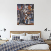 canvasgalerie kunst, de muzikant canvas afdruk (Insitu (Slaapkamer))