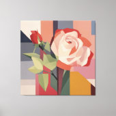 Canvaskunst, Geometrisch Roos Canvas Afdruk (Voorkant)