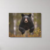 Canvasmuur Art-Yellowstone Zwart Beer Canvas Afdruk (Voorkant)