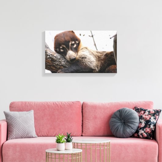 Canvasomslag: Coatimundi #4 Canvas Afdruk (Insitu (Woonkamer))