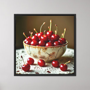 Canvasprint 40x40 cm Kersen Canvas Afdruk