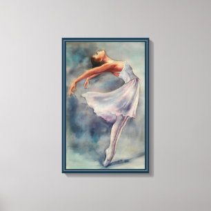 Canvasprint - Ballerina Waterverf Canvas Afdruk