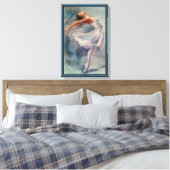 Canvasprint - Ballerina Waterverf Canvas Afdruk (Insitu (Slaapkamer))