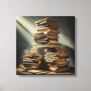 Canvasprint (Boeken op de zolder) Canvas Afdruk