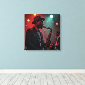 Canvasprint (Bourban Street Blues) Canvas Afdruk (Insitu (Houten vloer))