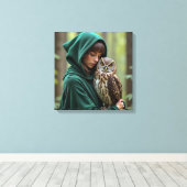 Canvasprint (Dame van het Bos) Canvas Afdruk (Insitu (Houten vloer))