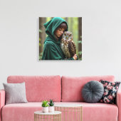 Canvasprint (Dame van het Bos) Canvas Afdruk (Insitu (Woonkamer))