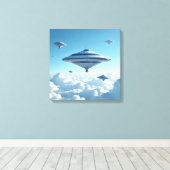 Canvasprint (De Aankomst) Canvas Afdruk (Insitu (Houten vloer))