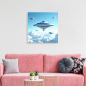 Canvasprint (De Aankomst) Canvas Afdruk (Insitu (Woonkamer))