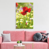Canvasprint - De Rode Klaproos Canvas Afdruk (Insitu (Woonkamer))