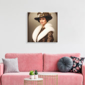 Canvasprint (de vergulde tijd) canvas afdruk (Insitu (Woonkamer))