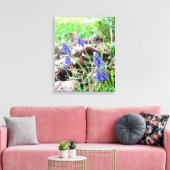 Canvasprint - Druifhyacint Canvas Afdruk (Insitu (Woonkamer))