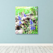 Canvasprint - Druifhyacint Canvas Afdruk (Insitu (Houten vloer))