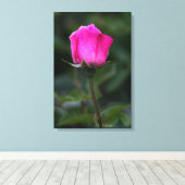 Canvasprint Elegante Roze Roosknop Canvas Afdruk (Insitu (Houten vloer))